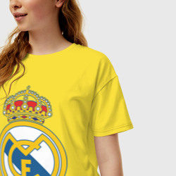 Женская футболка хлопок Oversize Real Madrid - фото 2