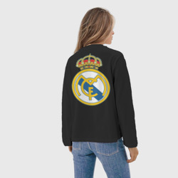 Женский лонгслив oversize хлопок Real Madrid - фото 2