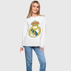 Женский лонгслив oversize хлопок Real Madrid - фото 2