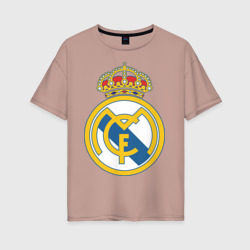 Женская футболка хлопок Oversize Real Madrid