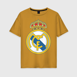 Женская футболка хлопок Oversize Real Madrid