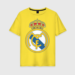 Женская футболка хлопок Oversize Real Madrid