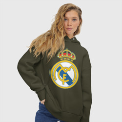 Женское худи Oversize хлопок Real Madrid - фото 2