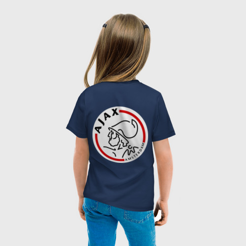 Детская футболка хлопок ФК Аякс, цвет темно-синий - фото 6