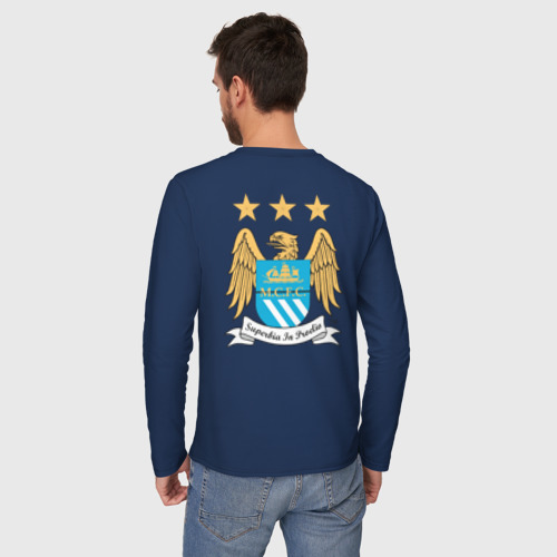 Мужской лонгслив хлопок Манчестер Сити, цвет темно-синий - фото 4