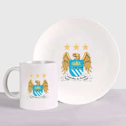 Набор: тарелка + кружка Манчестер Сити