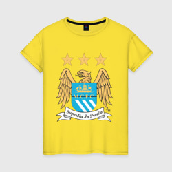 Женская футболка хлопок Манчестер Сити