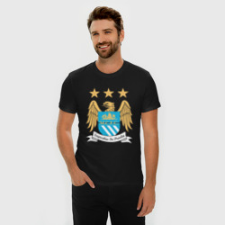 Мужская футболка хлопок Slim Манчестер Сити - фото 2