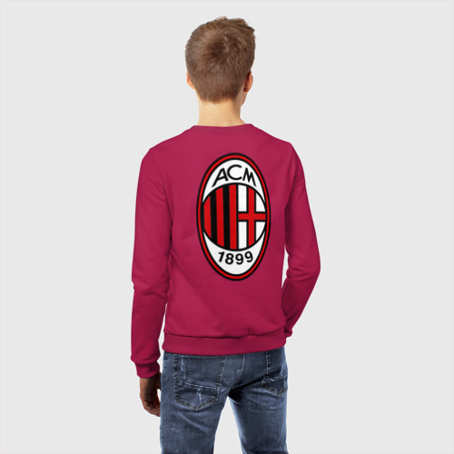 Детский свитшот хлопок ФК Милан, цвет маджента - фото 8