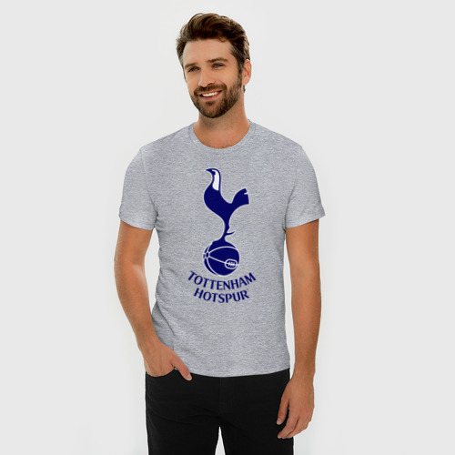 Мужская футболка хлопок Slim Тоттенхэм Хотспур, цвет меланж - фото 3