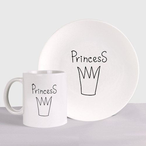 Набор: тарелка + кружка Princess picture