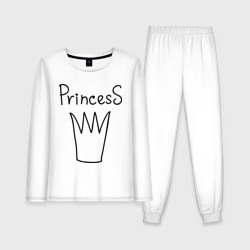 Женская пижама с лонгсливом хлопок Princess picture