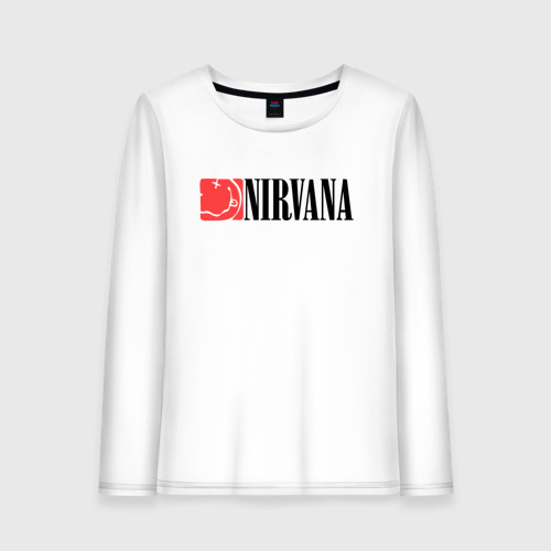 Женский лонгслив хлопок Nirvana Smile, цвет белый