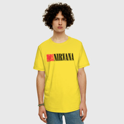 Мужская футболка хлопок Oversize Nirvana Smile - фото 2