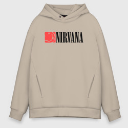 Мужское худи Oversize хлопок Nirvana Smile