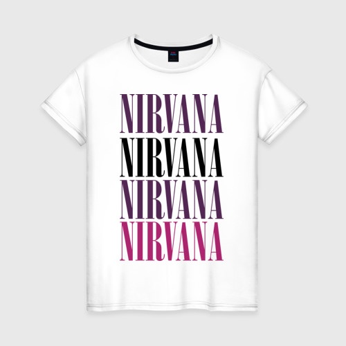 Женская футболка хлопок Get Nirvana, цвет белый