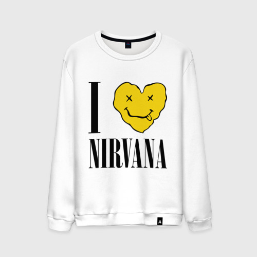 Мужской свитшот хлопок I love Nirvana