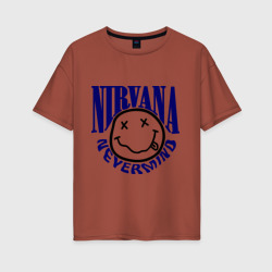 Женская футболка хлопок Oversize Nevermind Nirvana