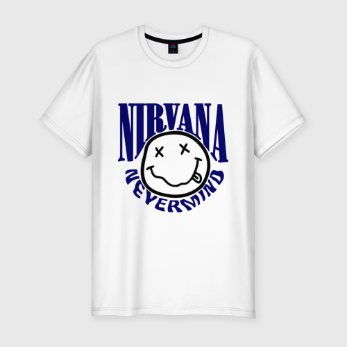 Мужская футболка хлопок Slim Nevermind Nirvana