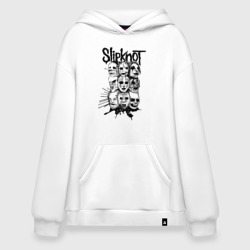 Худи SuperOversize хлопок Slipknot black and white