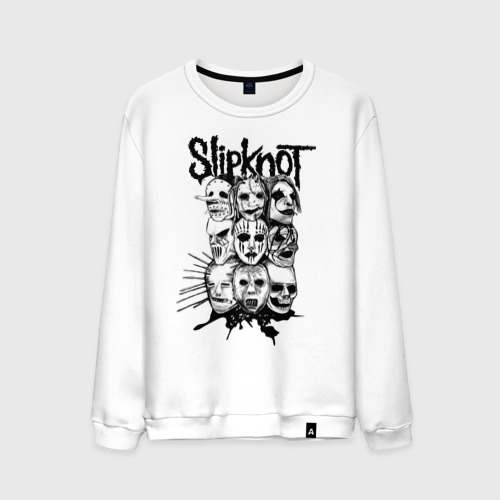 Мужской свитшот хлопок Slipknot black and white