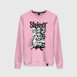 Женский свитшот хлопок Slipknot black and white