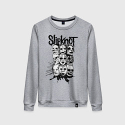 Женский свитшот хлопок Slipknot black and white
