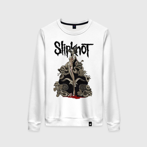 Женский свитшот хлопок Slipknot illustration skulls