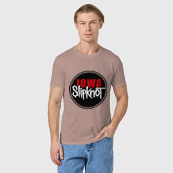 Мужская футболка хлопок Slipknot iowa logo - фото 2