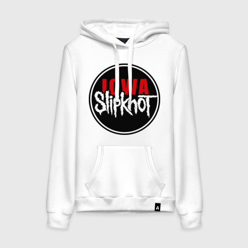 Женская толстовка хлопок Slipknot iowa logo, цвет белый