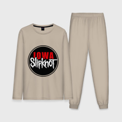 Мужская пижама с лонгсливом хлопок Slipknot iowa logo