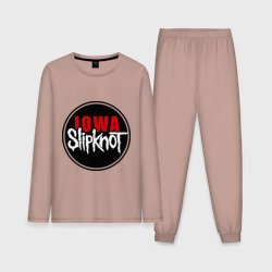 Мужская пижама с лонгсливом хлопок Slipknot iowa logo