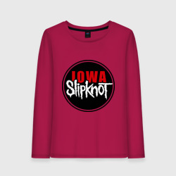 Женский лонгслив хлопок Slipknot iowa logo