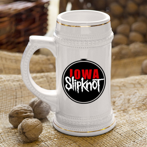 Кружка пивная Slipknot iowa logo - фото 4