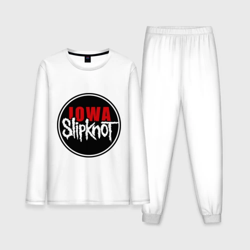 Мужская пижама с лонгсливом хлопок Slipknot iowa logo