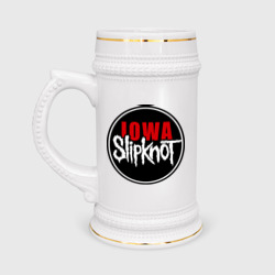 Кружка пивная Slipknot iowa logo