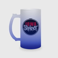 Кружка пивная матовое стекло Slipknot iowa logo