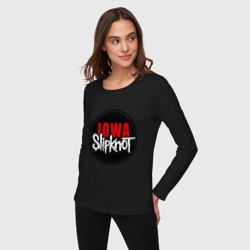 Женский лонгслив хлопок Slipknot iowa logo - фото 2