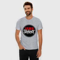 Мужская футболка хлопок Slim Slipknot iowa logo - фото 2