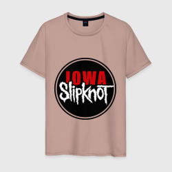 Мужская футболка хлопок Slipknot iowa logo