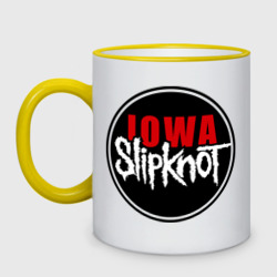 Кружка двухцветная Slipknot iowa logo