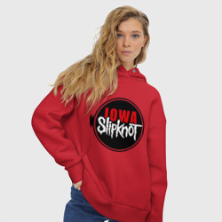 Женское худи Oversize хлопок Slipknot iowa logo - фото 2