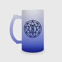 Кружка пивная матовое стекло Slipknot logo