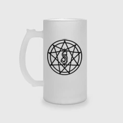 Кружка пивная матовое стекло Slipknot logo