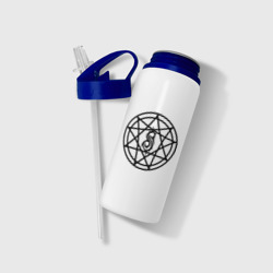 Бутылка для воды с трубочкой Slipknot logo - фото 2