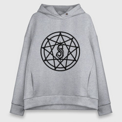 Женское худи Oversize хлопок Slipknot logo