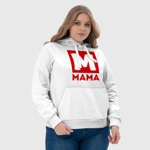 Женская толстовка хлопок Мама - М, цвет белый - фото 6