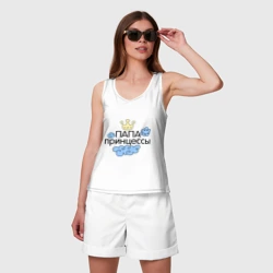 Женская майка хлопок Папа принцессы - фото 2