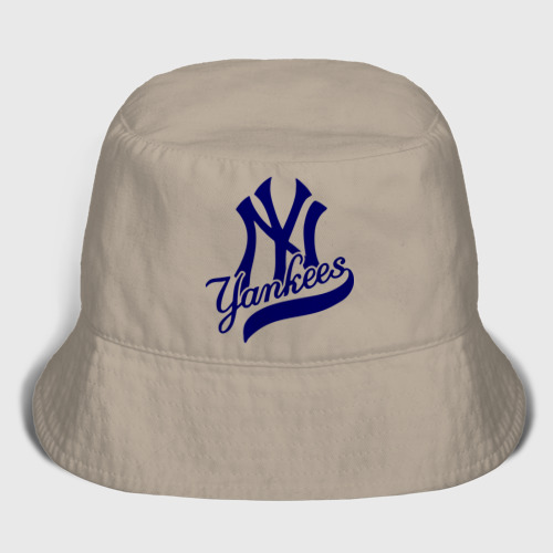 Мужская панама хлопок NY - Yankees, цвет миндальный