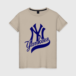 Женская футболка хлопок NY - Yankees